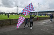 28 October 2023; Cobh Ramblers supporters make their way to the stand before the SSE Airtricity Men's First Division Play-Off semi-final second leg match between Cobh Ramblers and Wexford at St Colman's Park in Cobh, Cork. Photo by Eóin Noonan/Sportsfile