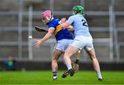 28 October 2023; John Kirby of Patrickswell in action against Emmet McEvoy of Na Piarsaigh during the Limerick County Senior Club Hurling Championship final between Na Piarsaigh and Patrickswell at the TUS Gaelic Grounds in Limerick. Photo by Piaras Ó Mídheach/Sportsfile