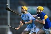 28 October 2023; Adrian Breen of Na Piarsaigh in action against Kelvin Lynch of Patrickswell during the Limerick County Senior Club Hurling Championship final between Na Piarsaigh and Patrickswell at the TUS Gaelic Grounds in Limerick. Photo by Piaras Ó Mídheach/Sportsfile