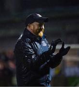 28 October 2023; Cobh Ramblers manager Shane Keegan celebrates after the SSE Airtricity Men's First Division Play-Off semi-final second leg match between Cobh Ramblers and Wexford at St Colman's Park in Cobh, Cork. Photo by Eóin Noonan/Sportsfile