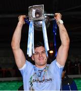 28 October 2023; Na Piarsaigh captain Mike Casey lifts the cup after his side's victory in the Limerick County Senior Club Hurling Championship final between Na Piarsaigh and Patrickswell at the TUS Gaelic Grounds in Limerick. Photo by Piaras Ó Mídheach/Sportsfile