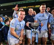 28 October 2023; Peter Casey of Na Piarsaigh, left, celebrates after his side's victory in the Limerick County Senior Club Hurling Championship final between Na Piarsaigh and Patrickswell at the TUS Gaelic Grounds in Limerick. Photo by Piaras Ó Mídheach/Sportsfile