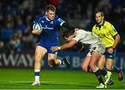 28 October 2023; Rob Russell of Leinster in action against Francois Venter of Hollywoodbets Sharks during the United Rugby Championship match between Leinster and Hollywoodbets Sharks at the RDS Arena in Dublin. Photo by Sam Barnes/Sportsfile