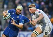 28 October 2023; Charlie Ngatai of Leinster in action against Corne Rahl of Hollywoodbets Sharks during the United Rugby Championship match between Leinster and Hollywoodbets Sharks at the RDS Arena in Dublin. Photo by Sam Barnes/Sportsfile