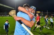 28 October 2023; Vince Harington of Na Piarsaigh is congratulated after his side's victory in the Limerick County Senior Club Hurling Championship final between Na Piarsaigh and Patrickswell at the TUS Gaelic Grounds in Limerick. Photo by Stephen Marken/Sportsfile