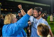 28 October 2023; Peter Casey of Na Piarsaigh is congratulated after his side's victory in the Limerick County Senior Club Hurling Championship final between Na Piarsaigh and Patrickswell at the TUS Gaelic Grounds in Limerick. Photo by Stephen Marken/Sportsfile
