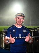 28 October 2023; Dylan Donnellan of Leinster after making his debut in the United Rugby Championship match between Leinster and Hollywoodbets Sharks at the RDS Arena in Dublin. Photo by Harry Murphy/Sportsfile