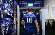 28 October 2023; Dylan Donnellan of Leinster after making his Leinster debut in the United Rugby Championship match between Leinster and Hollywoodbets Sharks at the RDS Arena in Dublin. Photo by Harry Murphy/Sportsfile