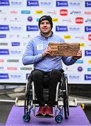 29 October 2023; Patrick Monahan from Kildare became the 2023 Irish Life Dublin Marathon champion of the men’s wheelchair race. Thousands of runners took to the Fitzwilliam Square start line, to participate in the 42nd running of the Dublin Marathon. Photo by Sam Barnes/Sportsfile