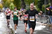 29 October 2023; Tadhg Foley from Dublin 15 during the 2023 Irish Life Dublin Marathon. Thousands of runners took to the Fitzwilliam Square start line, to participate in the 42nd running of the Dublin Marathon. Photo by Ramsey Cardy/Sportsfile