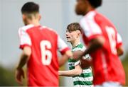 29 October 2023; Robert Keane of Shamrock Rovers during the EA SPORTS U14 LOI Eddie Wallace Cup match between Shamrock Rovers and St Patrick Athletic at Athlone Town Stadium in Westmeath. Photo by Eóin Noonan/Sportsfile