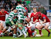 29 October 2023; Fineen Wycherley of Munster during the United Rugby Championship match between Benetton and Munster at Stadio Monigo in Treviso, Italy. Photo by Massimiliano Carnabuci/Sportsfile