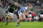29 October 2023; Cathal Maguire of Castlehaven in action against Barry Cripps of Nemo Rangers during the Cork County Premier Senior Club Football Championship final match between Castlehaven and Nemo Rangers at Páirc Uí Chaoimh in Cork. Photo by Brendan Moran/Sportsfile