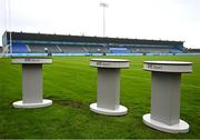 29 October 2023; RTE podiums are seen before the Dublin County Senior Club Hurling Championship final match between Ballyboden St Endas and Na Fianna at Parnell Park in Dublin. Photo by Stephen Marken/Sportsfile