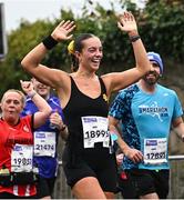 29 October 2023; Kate McMahon from Dublin during the 2023 Irish Life Dublin Marathon. Thousands of runners took to the Fitzwilliam Square start line, to participate in the 42nd running of the Dublin Marathon. Photo by Ramsey Cardy/Sportsfile