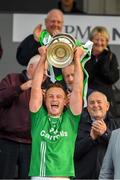 29 October 2023; Mark Bergin captain of O'Loughlin Gaels lifts the cup after the Kilkenny County Senior Club Hurling Championship final match between Shamrocks Ballyhale and O'Loughlin Gaels at UPMC Nowlan Park in Kilkenny. Photo by Matt Browne/Sportsfile