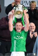 29 October 2023; Mark Bergin captain of O'Loughlin Gaels lifts the cup after the Kilkenny County Senior Club Hurling Championship final match between Shamrocks Ballyhale and O'Loughlin Gaels at UPMC Nowlan Park in Kilkenny. Photo by Matt Browne/Sportsfile