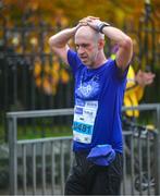 29 October 2023; Mark McLoughlin from Dublin 18 during the 2023 Irish Life Dublin Marathon. Thousands of runners took to the Fitzwilliam Square start line, to participate in the 42nd running of the Dublin Marathon. Photo by Ray McManus/Sportsfile