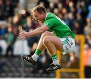 29 October 2023; Mark Bergin captain of O'Loughlin Gaels  celebrates after the Kilkenny County Senior Club Hurling Championship final match between Shamrocks Ballyhale and O'Loughlin Gaels at UPMC Nowlan Park in Kilkenny. Photo by Matt Browne/Sportsfile