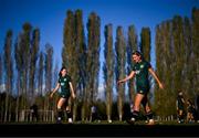 29 October 2023; Saoirse Noonan during a Republic of Ireland women training session at Shkodra Football Club in Shkoder, Albania. Photo by Stephen McCarthy/Sportsfile