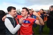 29 October 2023; Damien Finnerty of St Thomas celebrate’s at the end of the game in the Galway County Senior Club Hurling Championship final match between Turloughmore and St Thomas at Pearse Stadium in Galway. Photo by Ray Ryan/Sportsfile cousins