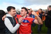 29 October 2023; Damien Finnerty of St Thomas celebrate’s at the end of the game in the Galway County Senior Club Hurling Championship final match between Turloughmore and St Thomas at Pearse Stadium in Galway. Photo by Ray Ryan/Sportsfile cousins