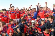 29 October 2023; St Thomas players and supporters celebrate after the Galway County Senior Club Hurling Championship final match between Turloughmore and St Thomas at Pearse Stadium in Galway. Photo by Ray Ryan/Sportsfile