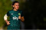29 October 2023; Katie McCabe during a Republic of Ireland women training session at Shkodra Football Club in Shkoder, Albania. Photo by Stephen McCarthy/Sportsfile