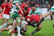29 October 2023; Edwin Edogbo of Munster carries the ball during the United Rugby Championship match between Benetton and Munster at Stadio Monigo in Treviso, Italy. Photo by Massimiliano Carnabuci/Sportsfile