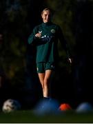 29 October 2023; Izzy Atkinson during a Republic of Ireland women training session at Shkodra Football Club in Shkoder, Albania. Photo by Stephen McCarthy/Sportsfile