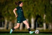 29 October 2023; Megan Campbell during a Republic of Ireland women training session at Shkodra Football Club in Shkoder, Albania. Photo by Stephen McCarthy/Sportsfile