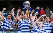 29 October 2023; Castlehaven captain Mark Collins and teammates celebrate with the Andy Scannell Cup after the Cork County Premier Senior Club Football Championship final match between Castlehaven and Nemo Rangers at Páirc Uí Chaoimh in Cork. Photo by Brendan Moran/Sportsfile
