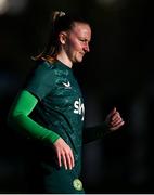 29 October 2023; Goalkeeper Courtney Brosnan during a Republic of Ireland women training session at Shkodra Football Club in Shkoder, Albania. Photo by Stephen McCarthy/Sportsfile