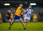 29 October 2023; Sean Currie of Na Fianna in action against Simon Lambert of Ballyboden St Endas during the Dublin County Senior Club Hurling Championship final match between Ballyboden St Endas and Na Fianna at Parnell Park in Dublin. Photo by Stephen Marken/Sportsfile