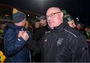 29 October 2023; Glen manager Malachy O'Rourke celebrates with supporters after the Derry County Senior Club Football Championship final match between Glen and O'Donovan Rossa at Celtic Park in Derry. Photo by Ben McShane/Sportsfile