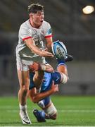 29 October 2023; Jude Postlethwaite of Ulster is tackled by Ruan Vermaak of Vodacom Bulls during the United Rugby Championship match between Ulster and Vodacom Bulls at Kingspan Stadium in Belfast. Photo by Tyler Miller/Sportsfile
