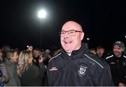 29 October 2023; Glen manager Malachy O'Rourke celebrates after the Derry County Senior Club Football Championship final match between Glen and O'Donovan Rossa at Celtic Park in Derry. Photo by Ben McShane/Sportsfile