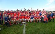 29 October 2023; St Thomas players and supporters celebrate after the Galway County Senior Club Hurling Championship final match between Turloughmore and St Thomas at Pearse Stadium in Galway. Photo by Ray Ryan/Sportsfile