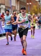 29 October 2023; Michael English from Dublin running in the 2023 Irish Life Dublin Marathon. Thousands of runners took to the Fitzwilliam Square start line, to participate in the 42nd running of the Dublin Marathon. Photo by Sam Barnes/Sportsfile