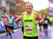 29 October 2023; Graham Reeves from Dublin 13, running in the 2023 Irish Life Dublin Marathon. Thousands of runners took to the Fitzwilliam Square start line, to participate in the 42nd running of the Dublin Marathon. Photo by Sam Barnes/Sportsfile