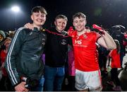 29 October 2023; Peter McCaughey of Trilick celebrates after the Tyrone County Senior Club Football Championship Final between Trillick and Errigal Ciaran at Healy Park in Omagh, Tyrone. Photo by Oliver McVeigh/Sportsfile Photo by Oliver McVeigh/Sportsfile