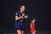 29 October 2023; Aoife Murphy O'Connor of Athlone reacts during the EA SPORTS U17 Women's Cup final match between Shelbourne and Athlone Town at Athlone Town Stadium in Westmeath. Photo by Eóin Noonan/Sportsfile