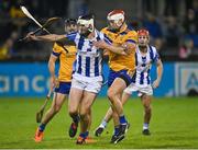 29 October 2023; Paddy Dunleavy of Ballyboden St Endas in action against Donal Ryan of Na Fianna during the Dublin County Senior Club Hurling Championship final match between Ballyboden St Endas and Na Fianna at Parnell Park in Dublin. Photo by Stephen Marken/Sportsfile