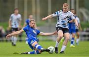 28 October 2023; Rowan McDonald of Waterford and Aaron Connolly of Athlone Town during the SSE Airtricity Men's First Division Play-Off semi-final second leg match between Waterford and Athlone Town at the RSC in Waterford. Photo by Seb Daly/Sportsfile