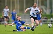 28 October 2023; Rowan McDonald of Waterford and Aaron Connolly of Athlone Town during the SSE Airtricity Men's First Division Play-Off semi-final second leg match between Waterford and Athlone Town at the RSC in Waterford. Photo by Seb Daly/Sportsfile