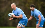 30 October 2023; Rhys Ruddock, left, during Leinster Rugby squad training session at UCD in Dublin. Photo by Sam Barnes/Sportsfile