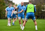 30 October 2023; Rhys Ruddock, centre, during Leinster Rugby squad training session at UCD in Dublin. Photo by Sam Barnes/Sportsfile