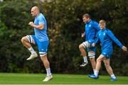 30 October 2023; Rhys Ruddock, left, during Leinster Rugby squad training session at UCD in Dublin. Photo by Sam Barnes/Sportsfile