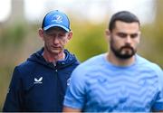30 October 2023; Head coach Leo Cullen arrives before Leinster Rugby squad training session at UCD in Dublin. Photo by Sam Barnes/Sportsfile
