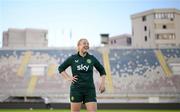 30 October 2023; Amber Barrett during a Republic of Ireland women training session at Loro Boriçi Stadium in Shkoder, Albania. Photo by Stephen McCarthy/Sportsfile